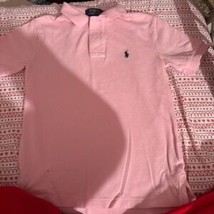 Polo by Ralph Lauren Pink Classic Polo Shirt with Navy Logo